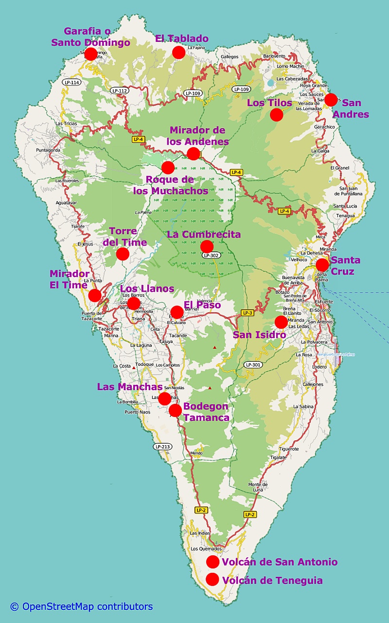 La Palma 2006 – Karte